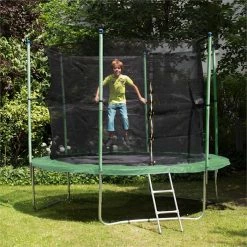 Le moins cher ❤️ KLARFIT Trampolines D'extérieur Rocketstart XXXL Trampoline ⭐ -Jardin-et-Bricolage Soldes 10021594 yy 0003 ambient Klarfit 400cm Rocketstart XXXL gruen