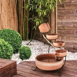 Nouveau 😀 Blumfeldt Décoration D'extérieur Empoli Fontaine En Cascade ⌛ -Jardin-et-Bricolage Soldes 10022936 yy 0005 ambient Blumfeldt solar brunnen