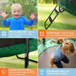 Sortie 😍 KLARFIT Trampolines D'extérieur Rocketstart 250 Trampoline 🛒 -Jardin-et-Bricolage Soldes 10027713 FR 0005 usp