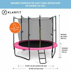 Grosses soldes 👏 KLARFIT Trampolines D'extérieur Rocketgirl 250 Trampoline 🧨 11 Grosses soldes 👏 KLARFIT Trampolines D'extérieur Rocketgirl 250 Trampoline 🧨 -Jardin-et-Bricolage Soldes 10027714 FR 0006 usp