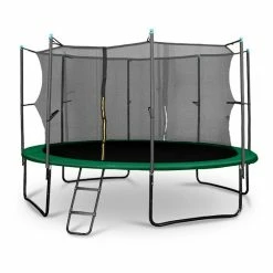 Promo ⭐ KLARFIT Trampolines D'extérieur Rocketstart 366 Trampoline 🎉 -Jardin-et-Bricolage Soldes 10027930 yy 0004 front Klarfit Rocketstart 366 Trampolin 366cm gruen