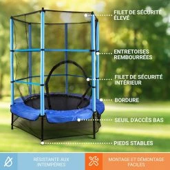 De gros 🤩 KLARFIT Trampolines D'extérieur Trampoline Rocketkid 😉 -Jardin-et-Bricolage Soldes 10027935 FR 0003 usp