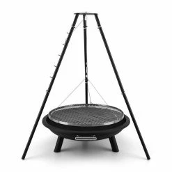 Vente flash 🥰 Blumfeldt Grills Et Barbecues Arco Trino Gril Suspendu 🎉 -Jardin-et-Bricolage Soldes 10028488 yy 0004 front 04 Blumfeldt Arco Trino Feuerschale Dreibein Grill