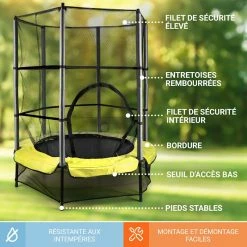 Sortie 🤩 KLARFIT Trampolines D'extérieur Trampoline Rocketkid 😍 -Jardin-et-Bricolage Soldes 10028956 FR 0003 usp