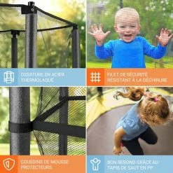 Sortie 🤩 KLARFIT Trampolines D'extérieur Trampoline Rocketkid 😍 -Jardin-et-Bricolage Soldes 10028956 FR 0005 usp