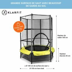 Sortie 🤩 KLARFIT Trampolines D'extérieur Trampoline Rocketkid 😍 -Jardin-et-Bricolage Soldes 10028956 FR 0006 usp