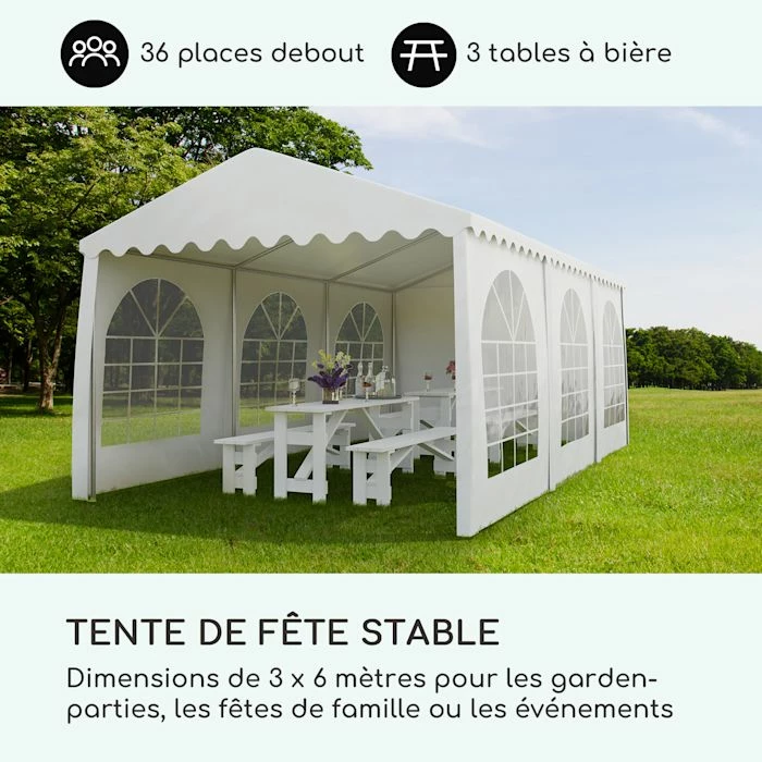 Offres 😀 Blumfeldt Pavillons Pour Réceptions Sommerfest Tente De Soirée 😍 2 Offres 😀 Blumfeldt Pavillons Pour Réceptions Sommerfest Tente De Soirée 😍 – Image 2