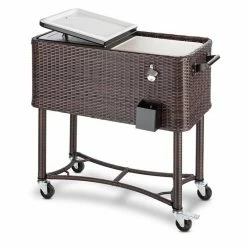 Tout neuf 🧨 Blumfeldt Grills Et Barbecues [second Choix] Springbreak Chariot à Boissons 👍 -Jardin-et-Bricolage Soldes 10029648 yy 0006 titel Blumfeldt Springbreak Getraenkewagen Kuehlbox 80l Rattan 1