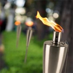 Bon marché ⌛ Blumfeldt Eclairages De Jardin Vesta Torche De Jardin 🎁 -Jardin-et-Bricolage Soldes 10029929 yy 0004 ambient Stainless Steel Garden Oil Torch