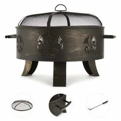 Tout neuf 👏 Blumfeldt Chauffages Radiants Et Poêles De Jardin Versailles Brasero 😀 -Jardin-et-Bricolage Soldes 10030244 yy 0003 detail 24 5 iron fire bowl