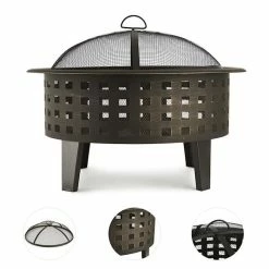 Sortie 👍 Blumfeldt Chauffages Radiants Et Poêles De Jardin Boston Brasero 😍 -Jardin-et-Bricolage Soldes 10030245 yy 0003 detail outdoor wooden burning fire pit