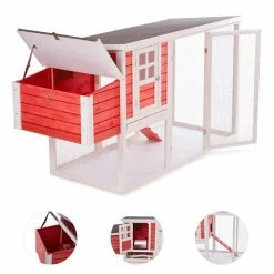 Le moins cher 🎁 OneConcept Accessoires Pour Animaux Villa Ronaldo Poulailler 🎁 -Jardin-et-Bricolage Soldes 10030298 yy 0003 detail oneConcept Villa Ronaldo Huehnerhaus