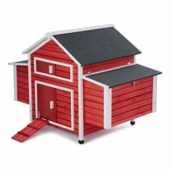 Meilleur prix 🤩 OneConcept Accessoires Pour Animaux Villa Hahnenkamm Poulailler 🎉 -Jardin-et-Bricolage Soldes 10030299 yy 0005 front oneConcept Villa Hahnenkamm Huehnerstall