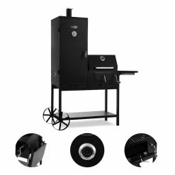 Promo 🥰 Klarstein Grills Et Barbecues Fleischbrocken Barbecue Au Charbon De Bois 🔔 -Jardin-et-Bricolage Soldes 10030554 yy 0005 detail Professional charcoal grill and smoker