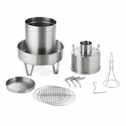 Vente flash 👏 Klarstein Grills Et Barbecues [second Choix] Feuertaufe BBQ-Grill ⌛ -Jardin-et-Bricolage Soldes 10030556 yy 0006 detail Klarstein Feuertaufe Konvektionsgrill Edelstahl