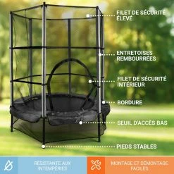 Budget 😍 KLARFIT Trampolines D'extérieur Trampoline Rocketkid 🤩 -Jardin-et-Bricolage Soldes 10030654 FR 0003 usp
