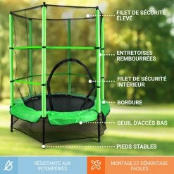 Budget 🎁 KLARFIT Trampolines D'extérieur Trampoline Rocketkid ✔️ -Jardin-et-Bricolage Soldes 10030655 FR 0003 usp