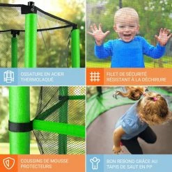 Budget 🎁 KLARFIT Trampolines D'extérieur Trampoline Rocketkid ✔️ -Jardin-et-Bricolage Soldes 10030655 FR 0005 usp
