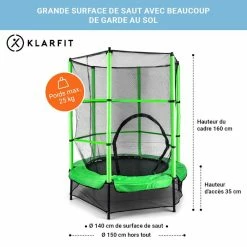 Budget 🎁 KLARFIT Trampolines D'extérieur Trampoline Rocketkid ✔️ -Jardin-et-Bricolage Soldes 10030655 FR 0006 usp