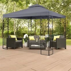 Meilleure affaire 😉 Blumfeldt Pavillons Pour Réceptions Odeon Grey Tente De Soirée ❤️ -Jardin-et-Bricolage Soldes 10030686 yy 0005 ambient Blumfeldt Odeon Grey Pavillon Partyzelt dunkelgrau