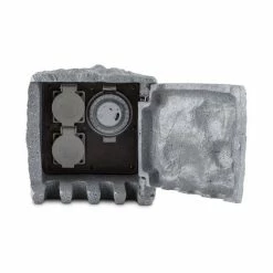Grosses soldes 🔔 Waldbeck Outils De Jardinage Timer Rock Prise électrique De Jardin 🛒 -Jardin-et-Bricolage Soldes 10030871 yy 0004 detail Waldbeck Timer Rock Gartensteckdose 2fach