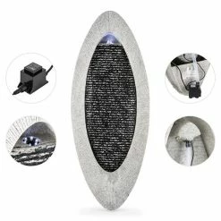 Meilleure vente 😉 Blumfeldt Décoration D'extérieur Gavarnie Fontaine Murale 🎉 -Jardin-et-Bricolage Soldes 10030994 yy 0004 detail Blumfeldt Gavarnie Wandbrunnen Naturstein Optik