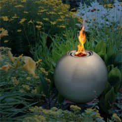 Nouveau ✔️ Blumfeldt Décoration D'extérieur Supernova Boule De Feu ✨ -Jardin-et-Bricolage Soldes 10031003 yy 0003 ambient Blumfeldt Supernova Feuerkugel Tischfeuer silber