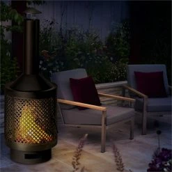 Grosses soldes 🎁 Blumfeldt Chauffages Radiants Et Poêles De Jardin Essos Cheminée De Jardin 👏 -Jardin-et-Bricolage Soldes 10031482 yy 0003 ambient Blumfeldt Essos Gartenofen schwarz