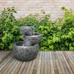 Nouveau 🛒 Blumfeldt Décoration D'extérieur Murach Fontaine Solaire En Cascade 🛒 -Jardin-et-Bricolage Soldes 10032287 uk 0002 ambient