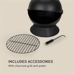 Nouveau 🎉 Blumfeldt Chauffages Radiants Et Poêles De Jardin Knight On Fire Poêle à Bois De Jardin 🥰 -Jardin-et-Bricolage Soldes 10032986 yy 0004 logo Blumfeldt Knight on Fire Gartenkamin schwarz