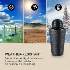 Offres 🧨 Blumfeldt Décoration D'extérieur Liquitorre XL Fontaine De Jardin 🧨 -Jardin-et-Bricolage Soldes 10033274 yy 0005 logo Blumfeldt Liquitorre XL Solarbrunnen Polyresin