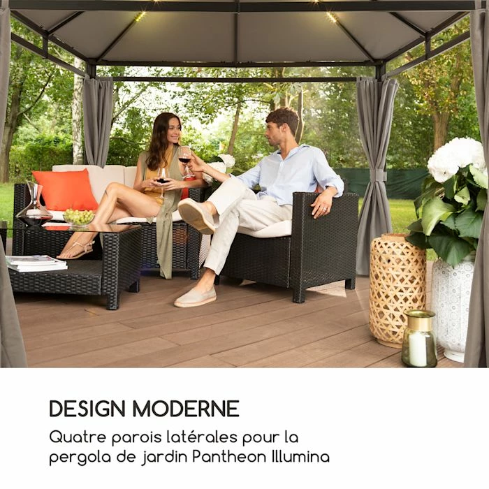 Nouveau 💯 Blumfeldt Pavillons Pour Réceptions Pantheon Illumina Parois Latérales De Pergola 🛒 2 Nouveau 💯 Blumfeldt Pavillons Pour Réceptions Pantheon Illumina Parois Latérales De Pergola 🛒 – Image 2