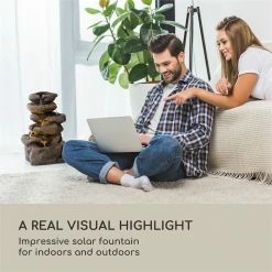 Grosses soldes 🥰 Blumfeldt Décoration D'extérieur Savona Fontaine Solaire Aspect Pierre 👍 -Jardin-et-Bricolage Soldes 10034720 yy 0003 logo Blumfeldt Savona Solarbrunnen Steinoptik