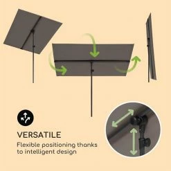 Bon marché ✔️ Marquises Parasol Blumfeldt Flex-Shade 🎉 -Jardin-et-Bricolage Soldes 10034726 yy 0003 logo Blumfeldt Flex Shade L Sonnenschirm 130x180 grau