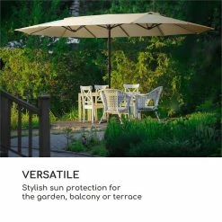 Promo ⭐ Blumfeldt Marquises Twin Peaks Parasol Crème 🤩 -Jardin-et-Bricolage Soldes 10034740 yy 0005 logo Blumfeldt Twin Peaks Sonnenschirm creme