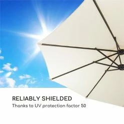 Promo ⭐ Blumfeldt Marquises Twin Peaks Parasol Crème 🤩 -Jardin-et-Bricolage Soldes 10034740 yy 0007 logo Blumfeldt Twin Peaks Sonnenschirm creme