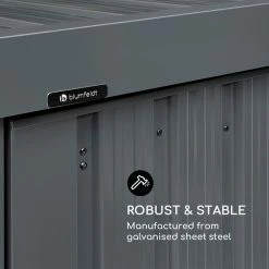 Tout neuf 💯 Blumfeldt Outils De Jardinage Solid Storage Remise à Outils Une Porte 🥰 -Jardin-et-Bricolage Soldes 10034755 uk 0005 logo blumfeldt Solid Storage Geraetehaus Einzeltuer