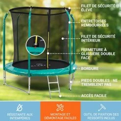 Meilleur prix 👍 KLARFIT Trampolines D'extérieur Trampoline Jumpstarter 😍 -Jardin-et-Bricolage Soldes 10034798 FR 0003 usp