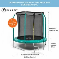 Meilleur prix 👍 KLARFIT Trampolines D'extérieur Trampoline Jumpstarter 😍 -Jardin-et-Bricolage Soldes 10034798 FR 0006 usp