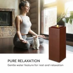 Offres 🔔 Blumfeldt Décoration D'extérieur Messina Fontaine De Jardin ⌛ -Jardin-et-Bricolage Soldes 10034807 uk 0003 logo Blumfeldt Square Cylindrical Fountain