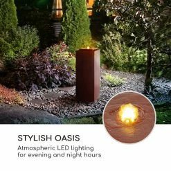 Offres 🔔 Blumfeldt Décoration D'extérieur Messina Fontaine De Jardin ⌛ -Jardin-et-Bricolage Soldes 10034807 uk 0005 logo Blumfeldt Square Cylindrical Fountain