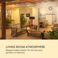 Meilleure vente 💯 Blumfeldt Chauffages Radiants Et Poêles De Jardin Loras Style Chauffage De Table ❤️ -Jardin-et-Bricolage Soldes 10035344 uk 0003 logo blumfeldt Loras Style Tisch Heizstrahler schwarz