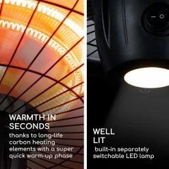 Le moins cher 👍 Blumfeldt Chauffages Radiants Et Poêles De Jardin Chauffage Rayonnant Infrarouge Camden Heat Deluxe 😍 -Jardin-et-Bricolage Soldes 10035346 uk 0006 logo Blumfeldt Camden Heat Deluxe Infrarot Heizstrahler