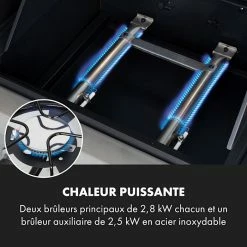 Vente flash 💯 Klarstein Grills Et Barbecues Kingsville Barbecue Combiné Gaz + Charbon 8,1 KW 2+1 Brûleurs Réglables En Hauteur 🌟 -Jardin-et-Bricolage Soldes 10035408 fr 0005 logo