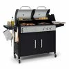 Vente flash 💯 Klarstein Grills Et Barbecues Kingsville Barbecue Combiné Gaz + Charbon 8,1 KW 2+1 Brûleurs Réglables En Hauteur 🌟