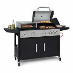 De gros 💯 Klarstein Grills Et Barbecues Kingsville XL Barbecue Combiné Gaz Four à Pizza 20,5 KW 5+1 Brûleurs 😉