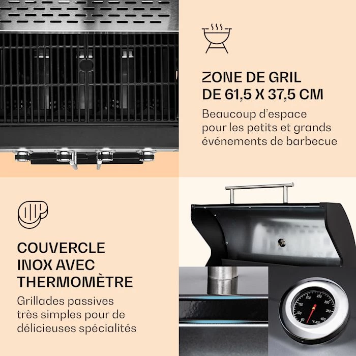 Acheter ⭐ Klarstein Grills Et Barbecues Valdosta 4.1 Barbecue à Gaz 😍 3 Acheter ⭐ Klarstein Grills Et Barbecues Valdosta 4.1 Barbecue à Gaz 😍 – Image 3