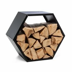 Remise ⭐ Blumfeldt Chauffages Radiants Et Poêles De Jardin Firebowl Hexawood Black Rangement Bois 😉