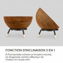 Vente flash ✔️ Blumfeldt Chauffages Radiants Et Poêles De Jardin Fireball Rust Brasero Ø 60 Cm Inclinable Rost-Finish Rost / Bois 👍 -Jardin-et-Bricolage Soldes 10035771 fr 0003 logo