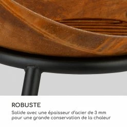 Vente flash ✔️ Blumfeldt Chauffages Radiants Et Poêles De Jardin Fireball Rust Brasero Ø 60 Cm Inclinable Rost-Finish Rost / Bois 👍 -Jardin-et-Bricolage Soldes 10035771 fr 0004 logo